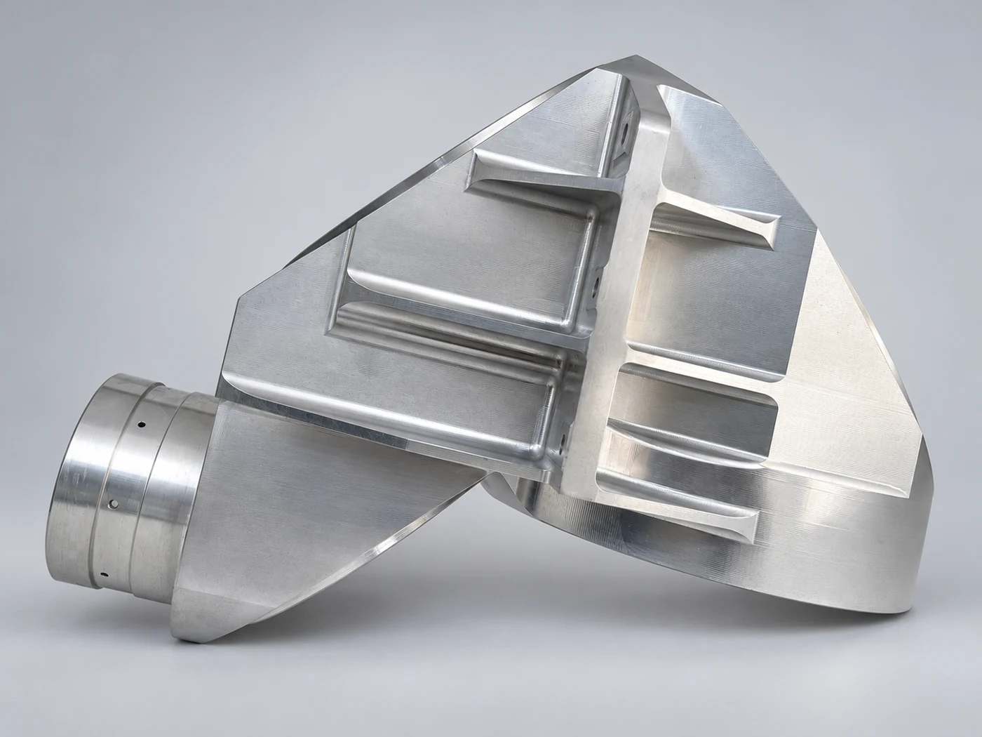 Ribbed and contoured component