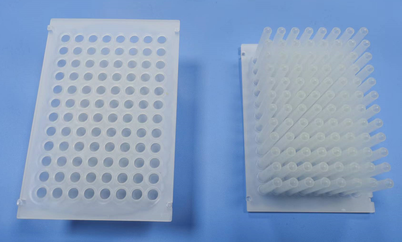 Deep-well plate and magnetic rod sleeve samples