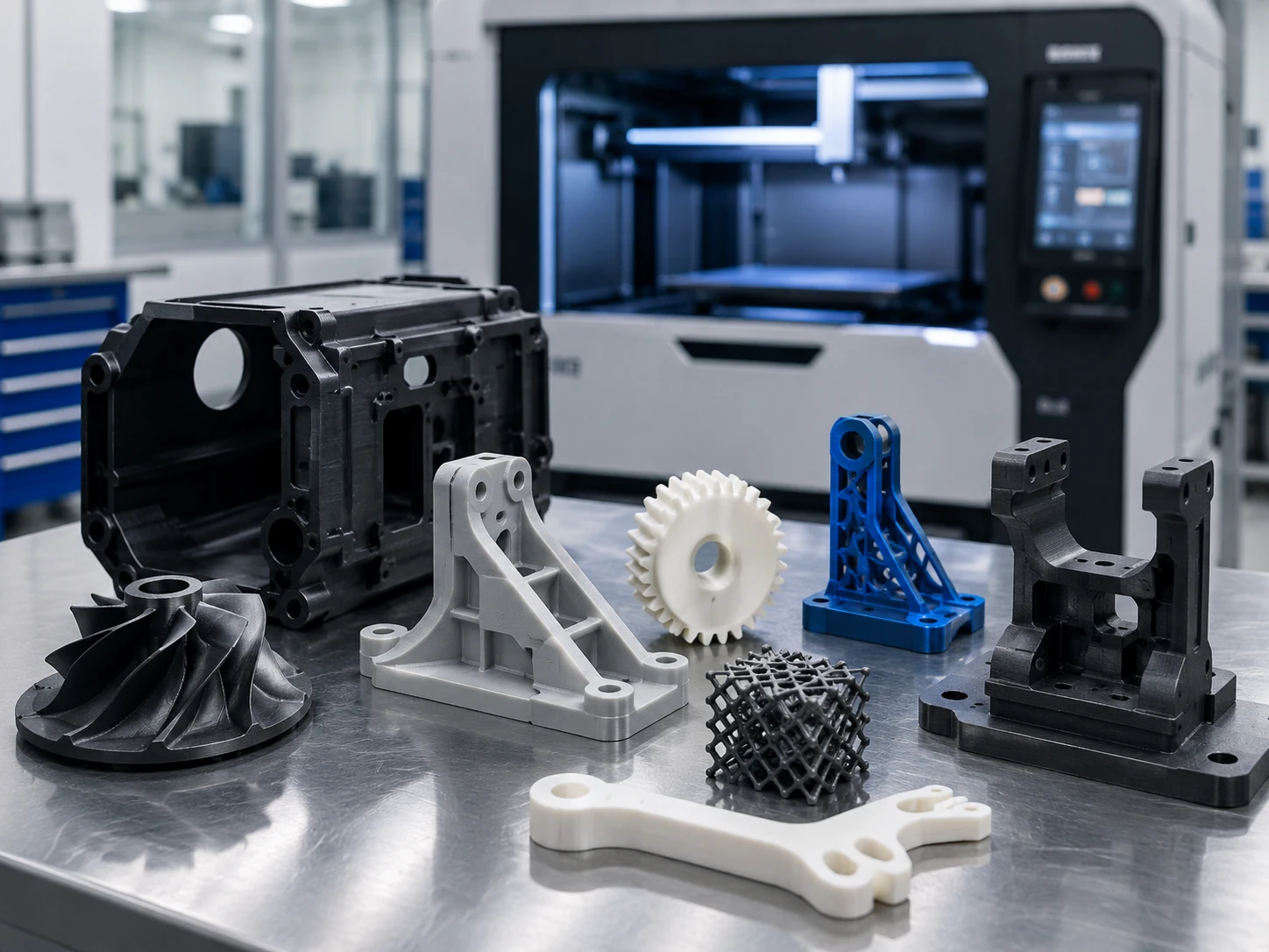 3D printed sample forms · application illustration